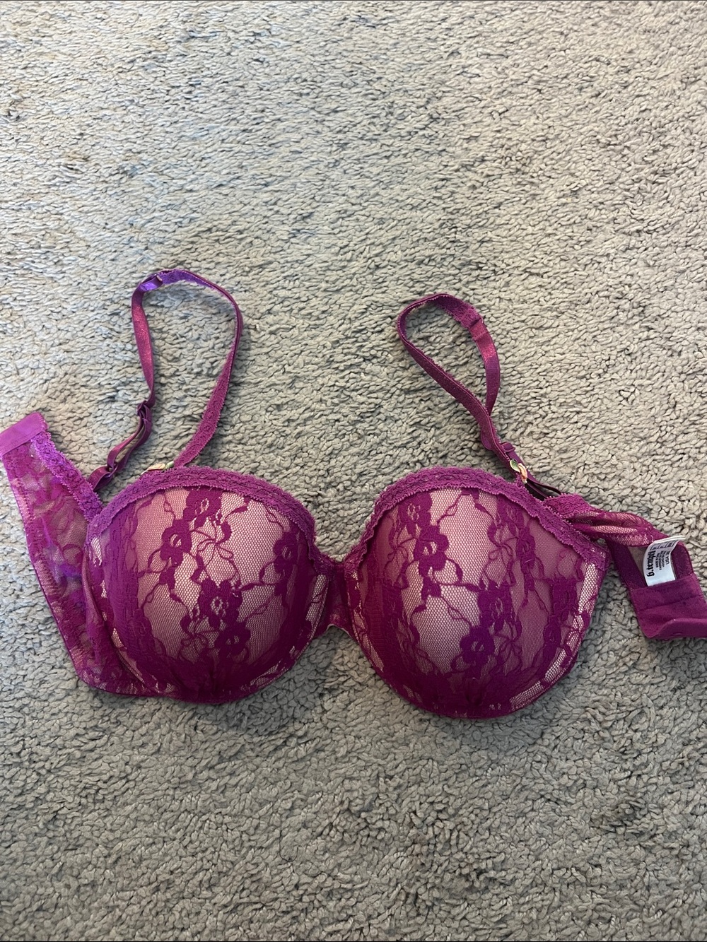 B’Tempted by Wacoal Lace Underwire Bra in Deep Magenta